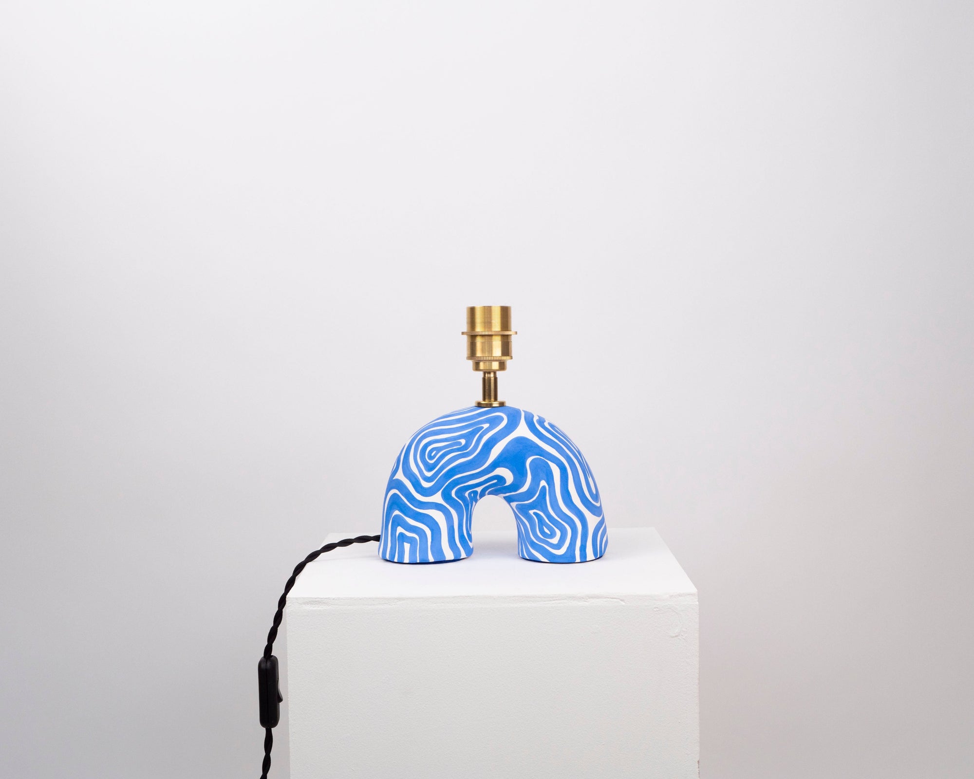 'Me' Table Lamp - Cobalt Swirl