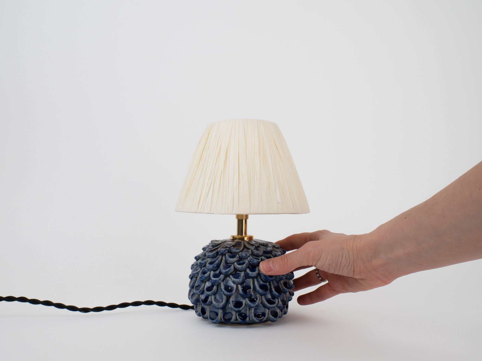 Short 'Petal' Table Lamp - Dark Blue