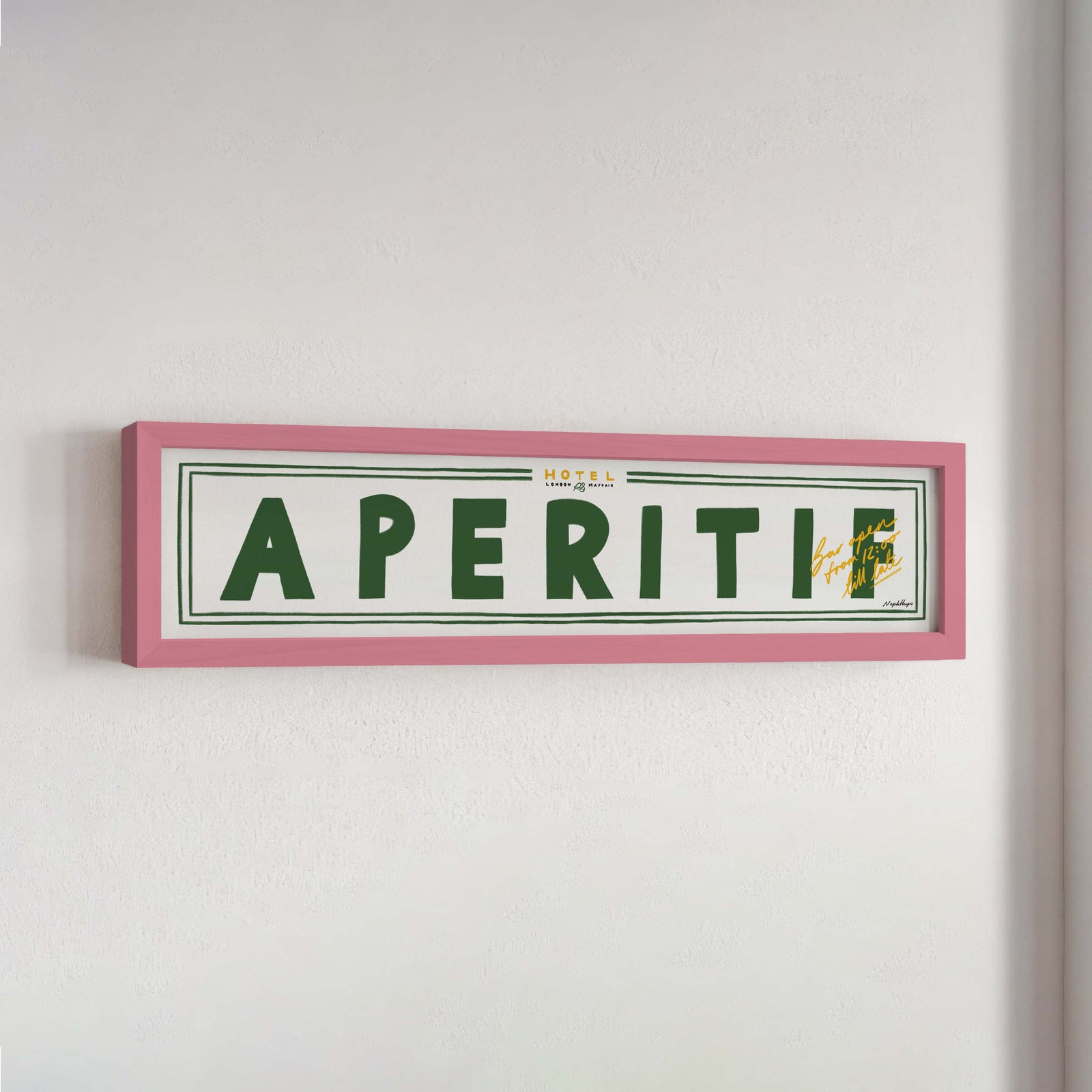 Aperitif Panoramic Framed Print