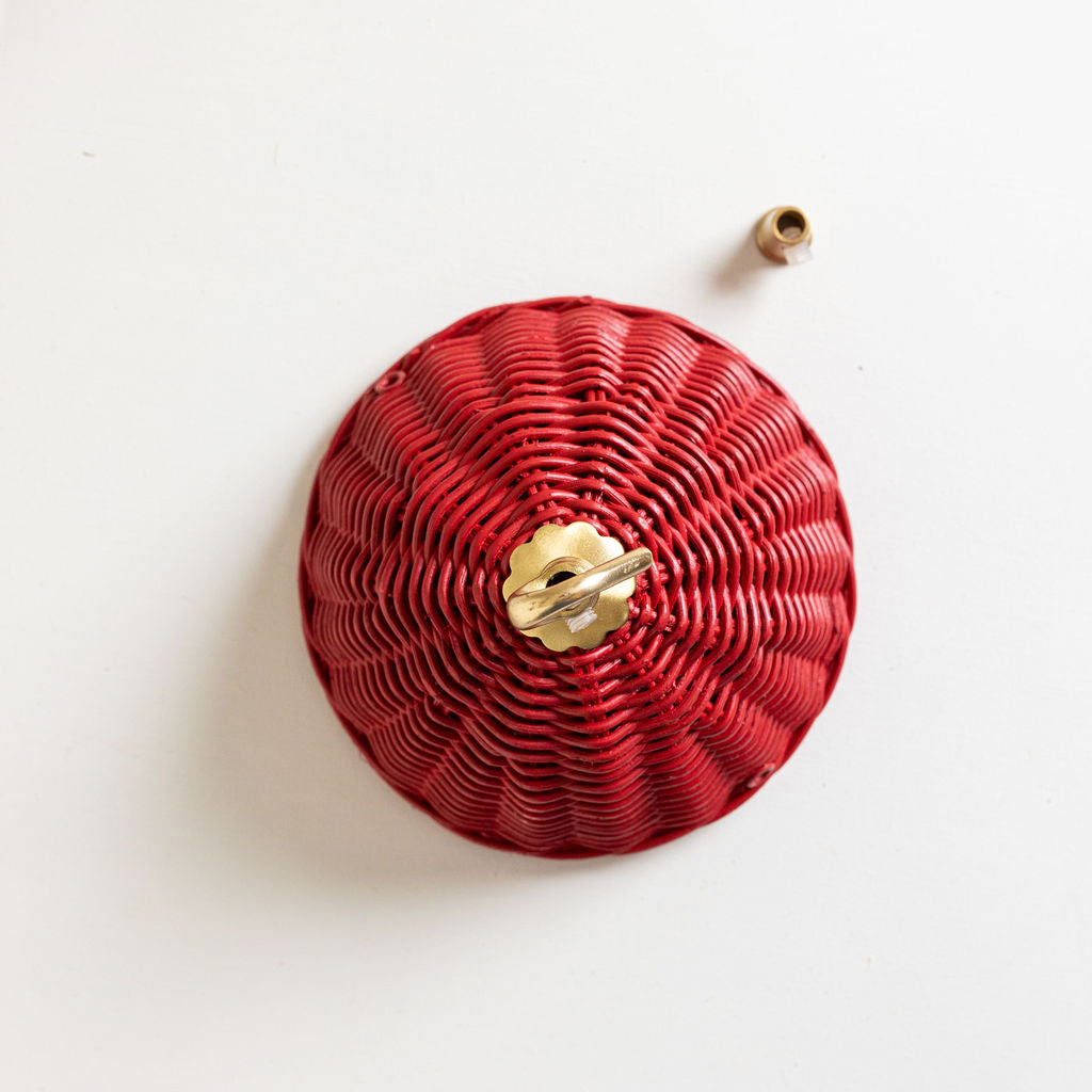 Rita Rattan Ceiling Rose, Red