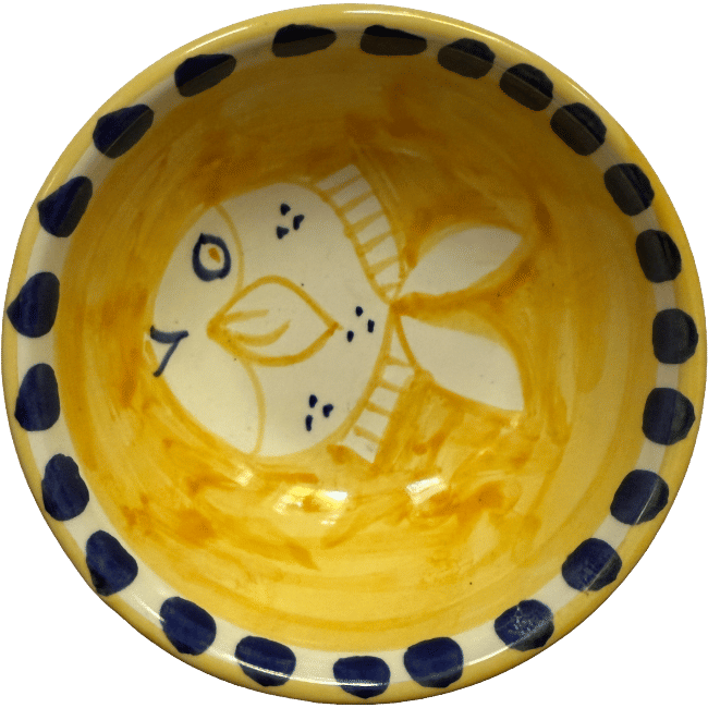 Amalfi Bowl 11 cm – Yellow Fish