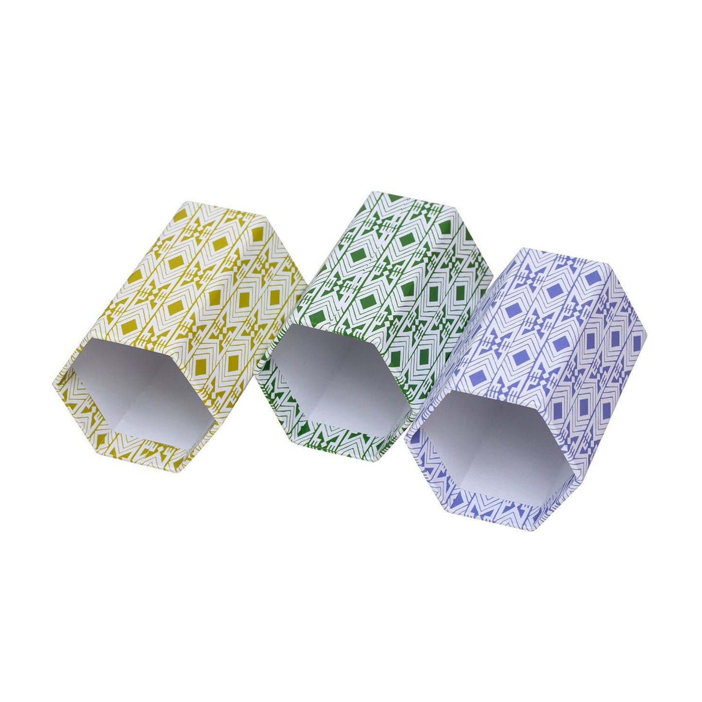 Tijan Maize Yellow Hexagonal Brush Pot
