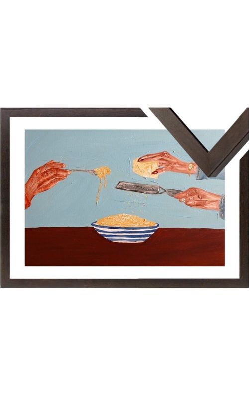 Sharing Pasta Fine Art Print