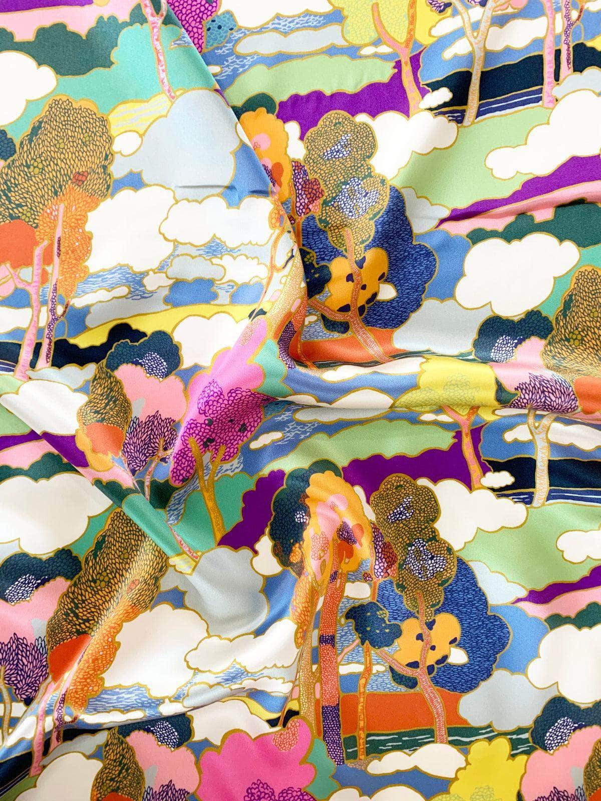 Silk Ruffle Cushion Made With Liberty Fabric Prospect Road