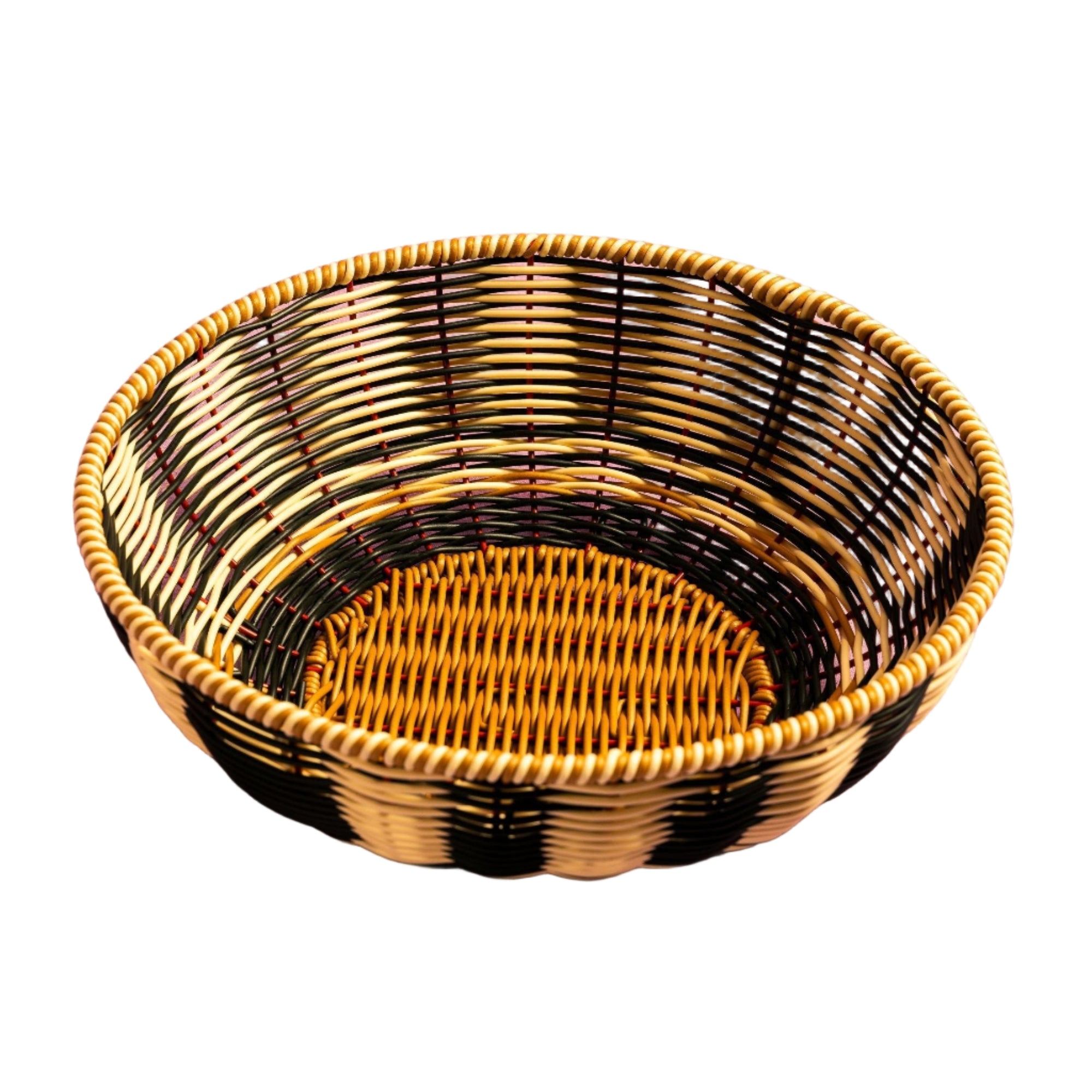 Woven Bowl | Black & Cream