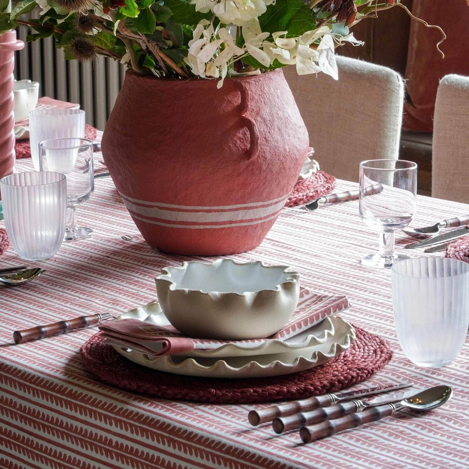 Bel Napkins, Set Of Four - Red