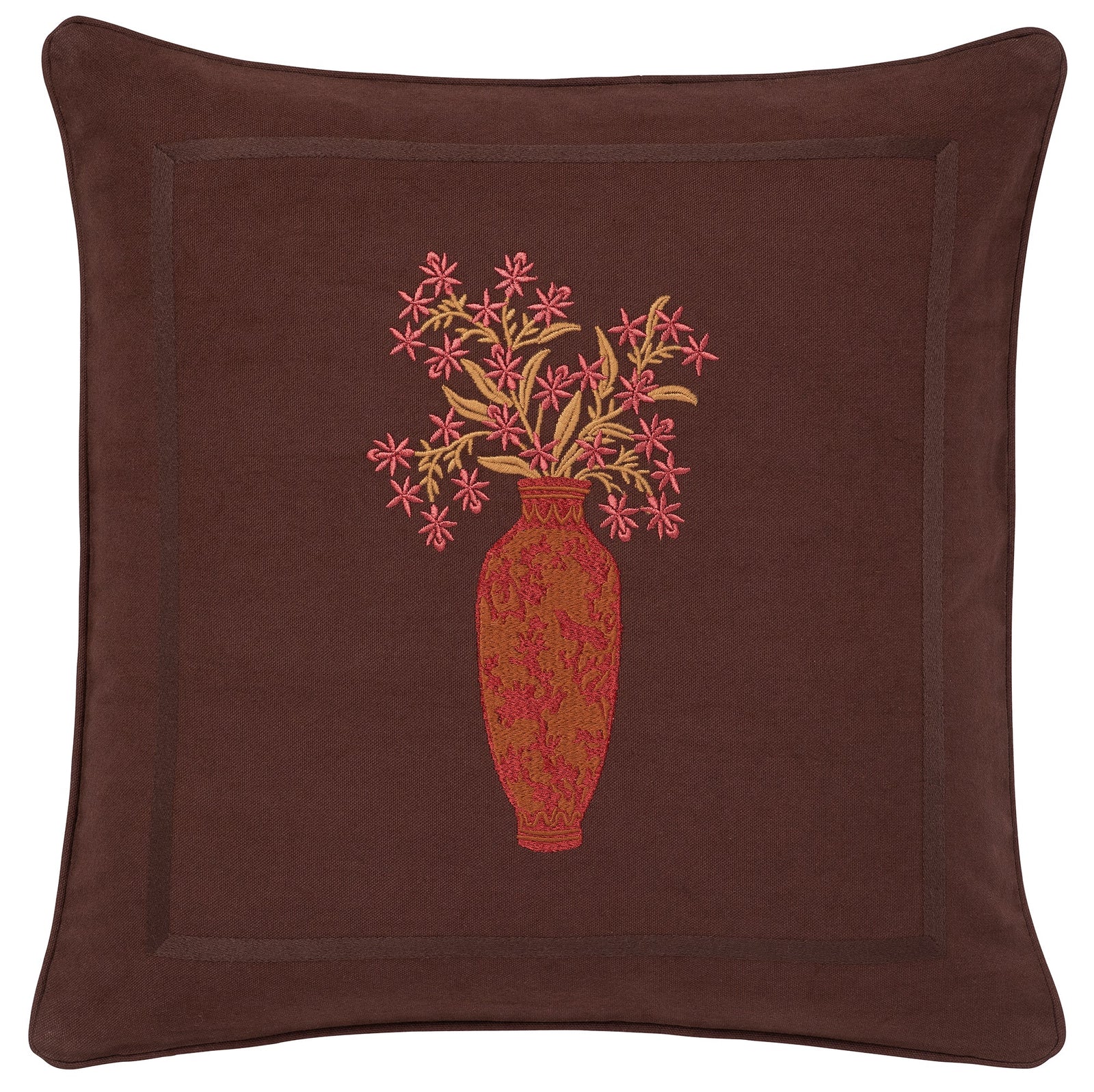 Cushion Rumi Chocolate & Pink