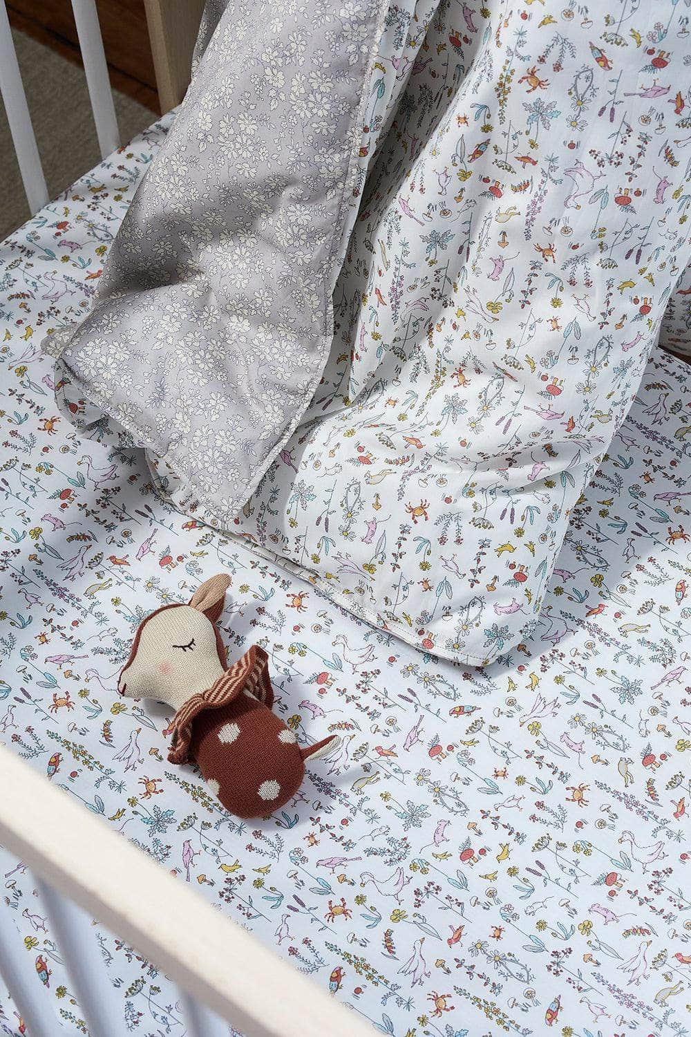 Fitted Sheet Made With Liberty Fabric Theo Pink