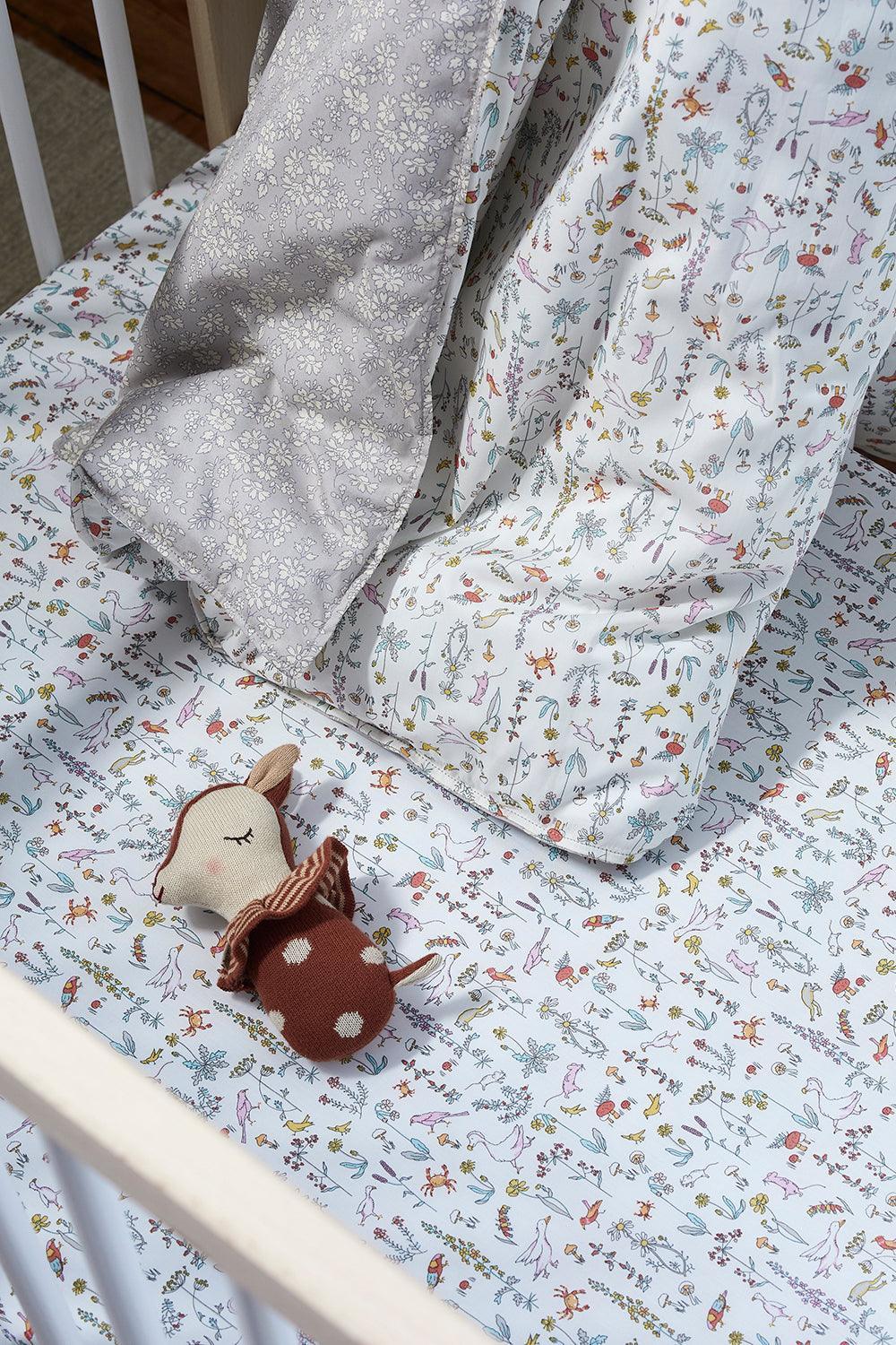Fitted Sheet Made With Liberty Fabric Theo Pink
