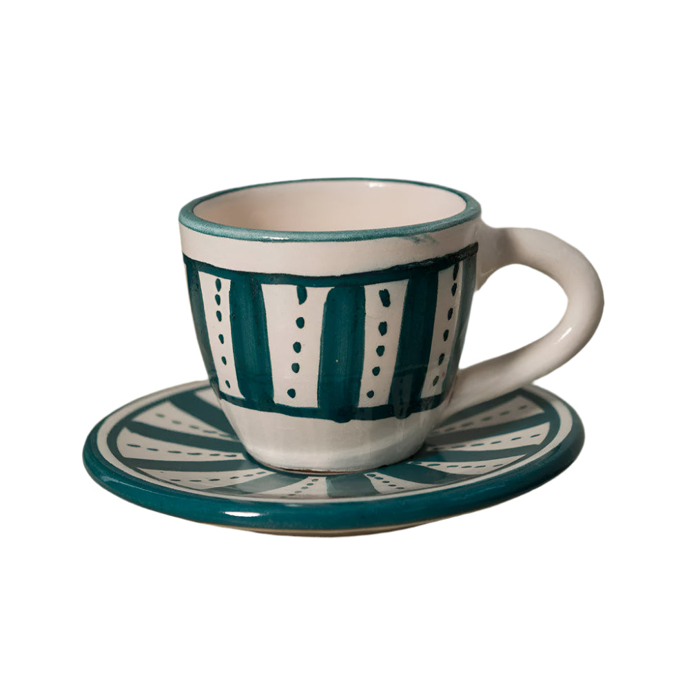 Blue Safi Coffee Cup and Saucer