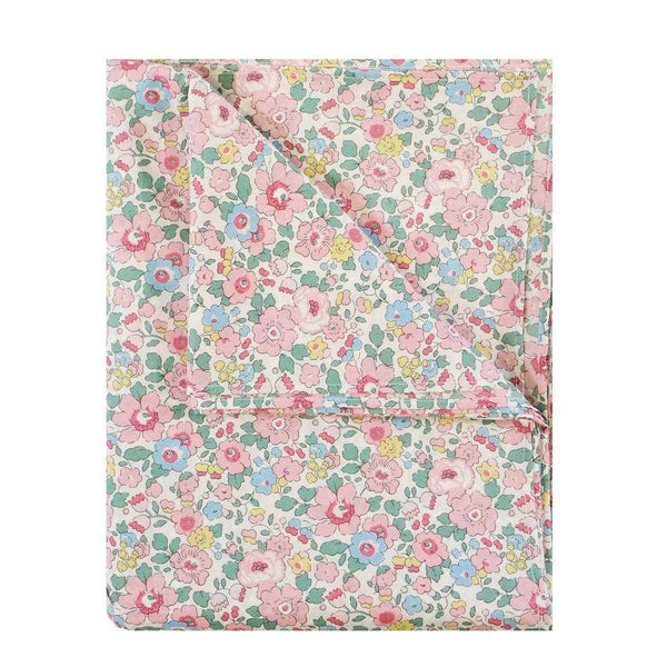 Flat Top Sheet  made with Liberty Fabric Betsy Blossom Pink