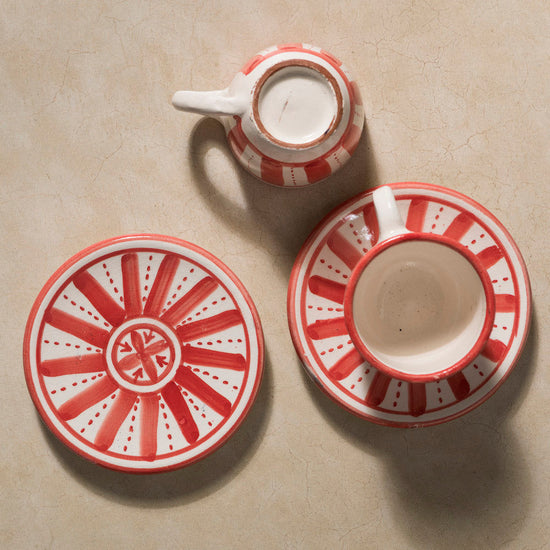 Red Safi Coffee Cup and Saucer