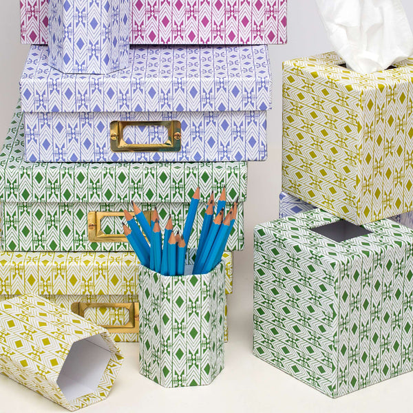 Tijan Nori Green Lidded Portfolio Box