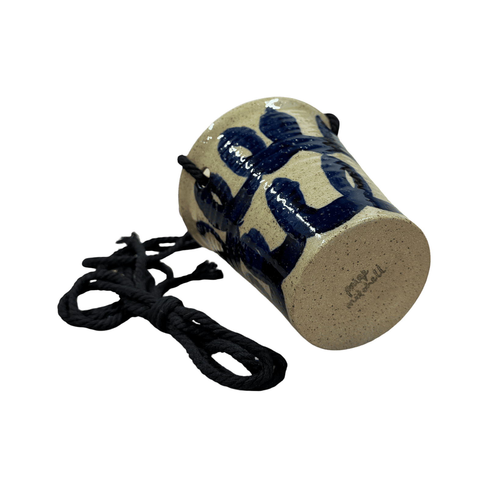 Cobalt Swirl Hanging Pot