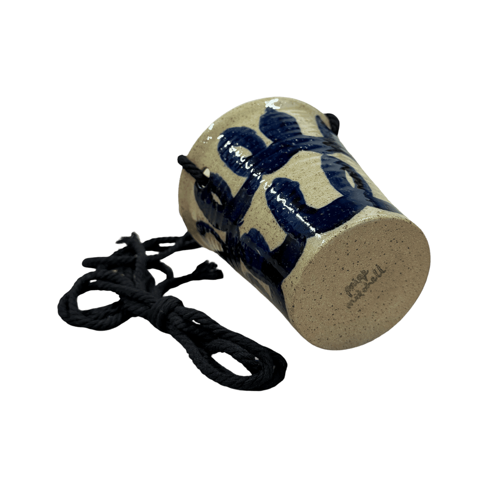 Cobalt Swirl Hanging Pot