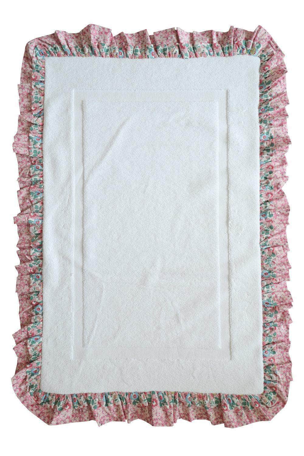 Ruffle Edge Bath Mat Made With Liberty Fabric Betsy & Mitsi Valeria