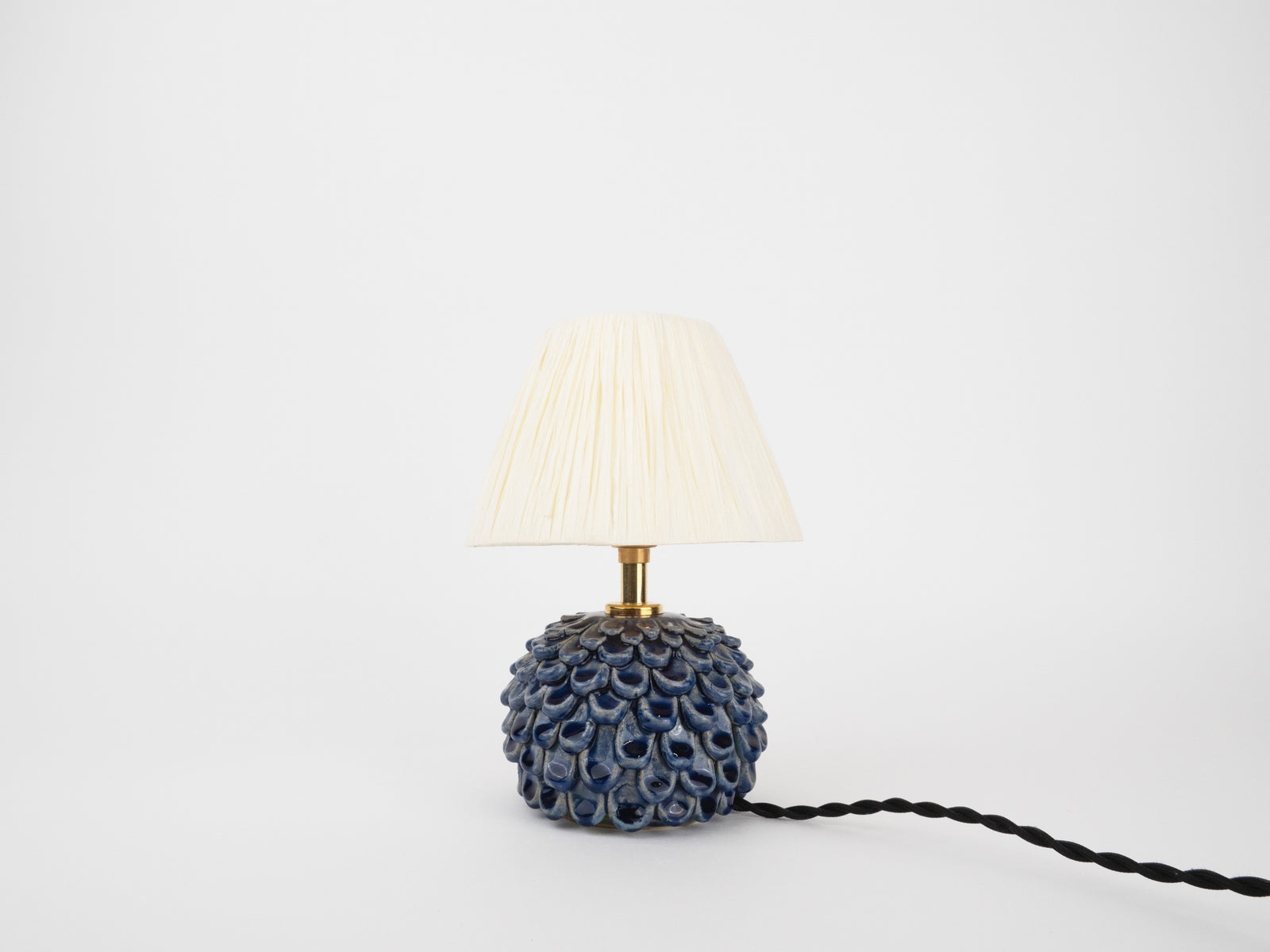 Short 'Petal' Table Lamp - Dark Blue
