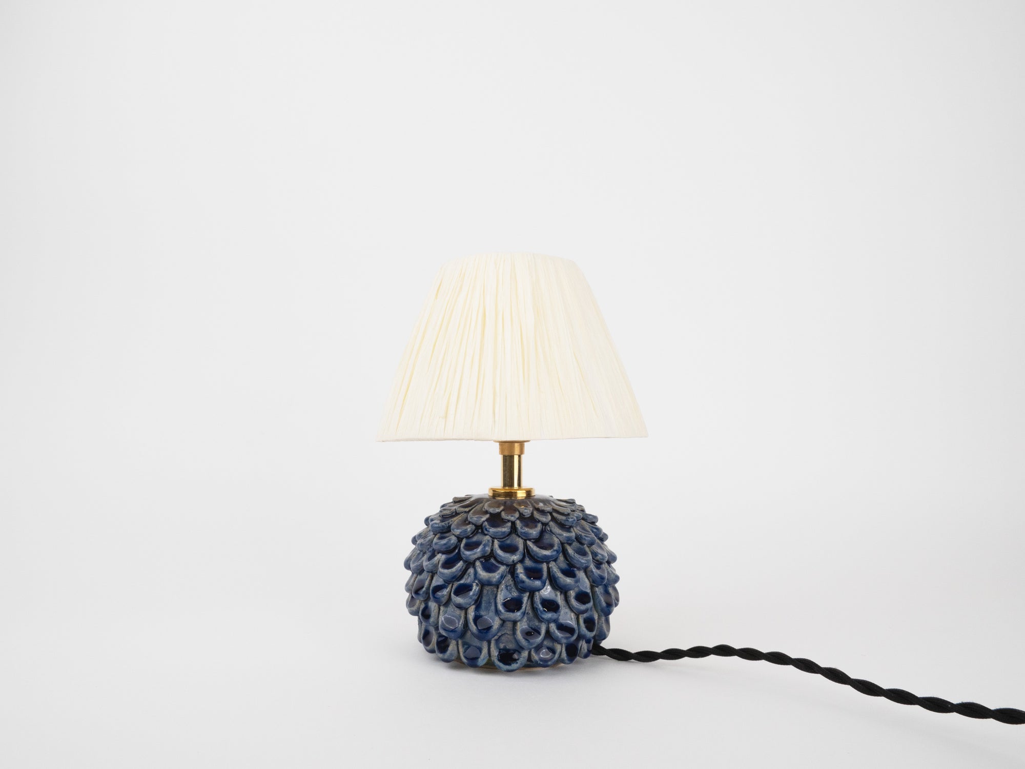 Short 'Petal' Table Lamp - Dark Blue