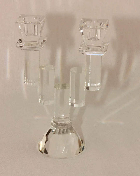 Faceted Crystal Candelabra