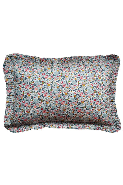 Frill Edge Pillowcase Made With Liberty Fabric Betsy Grey