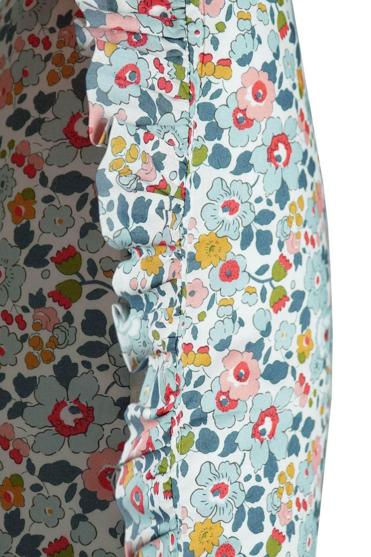 Frill Edge Pillowcase Made With Liberty Fabric Betsy Grey