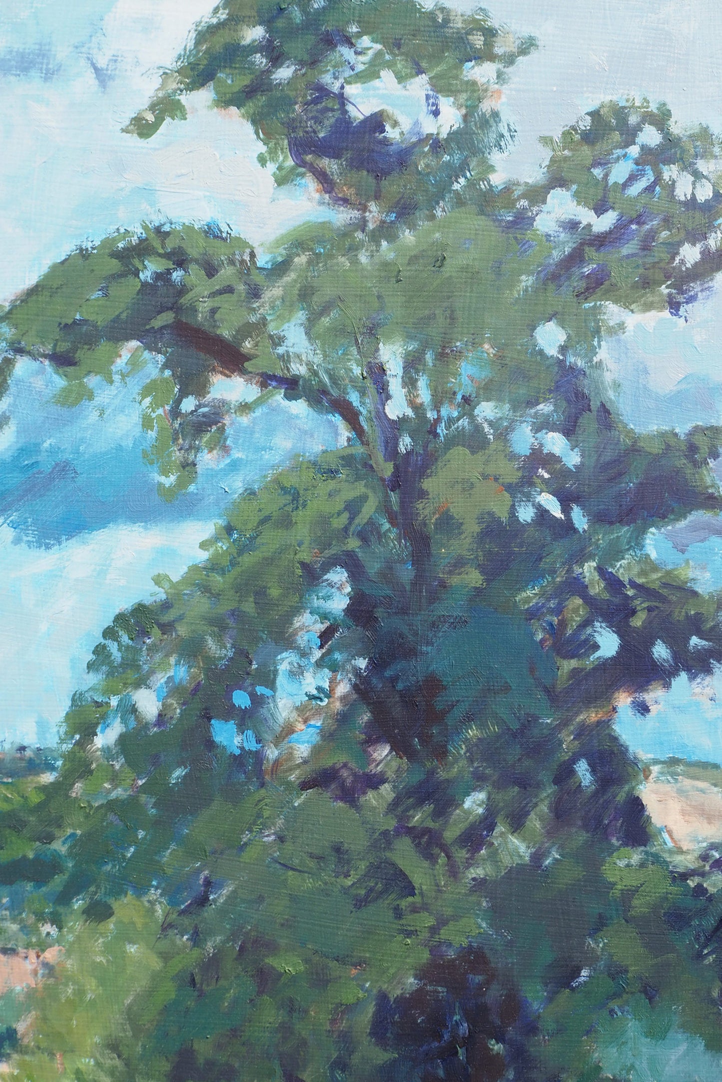 Vintage Oil On Board Landscape Painting