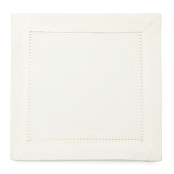 Set of 6 Personalised Hemstitch Square Cocktail Napkins