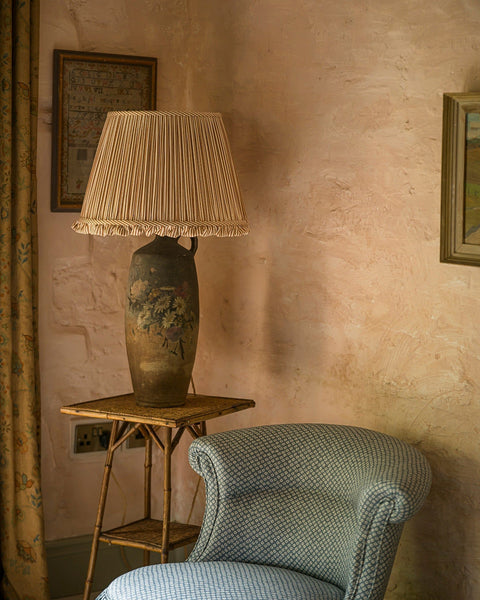 The Fine Stripe in Ochre Wall Light Lampshade
