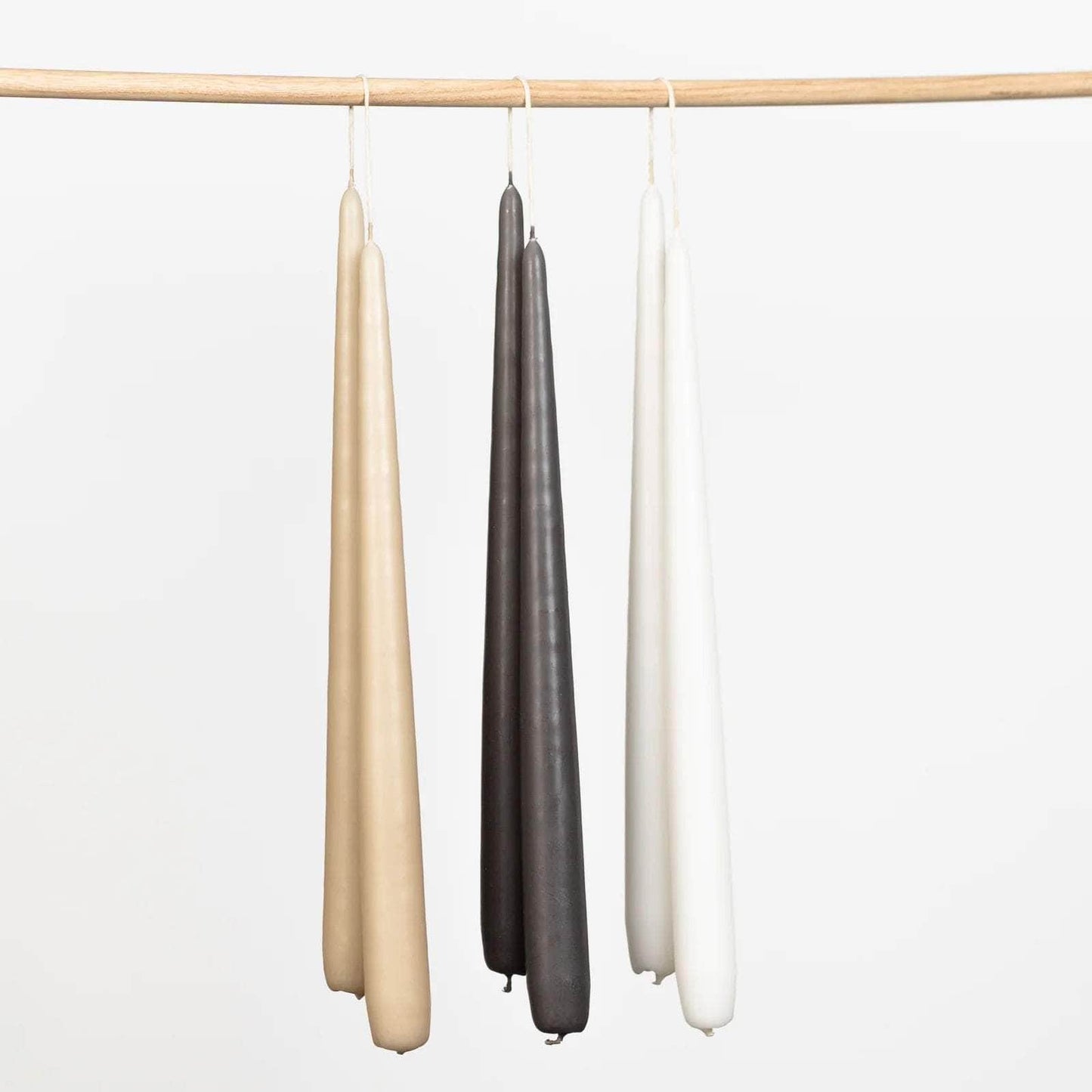 Flax Tapered Candles - Set of 2