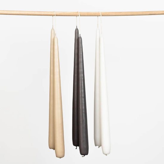 Flax Tapered Candles - Set of 2