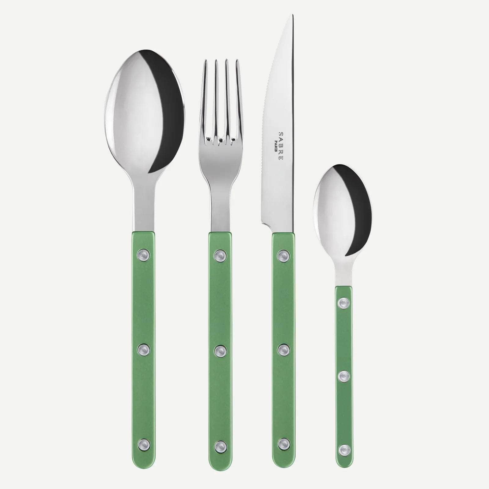 Bistrot Pearly 24pc Cutlery Set, Green Garden