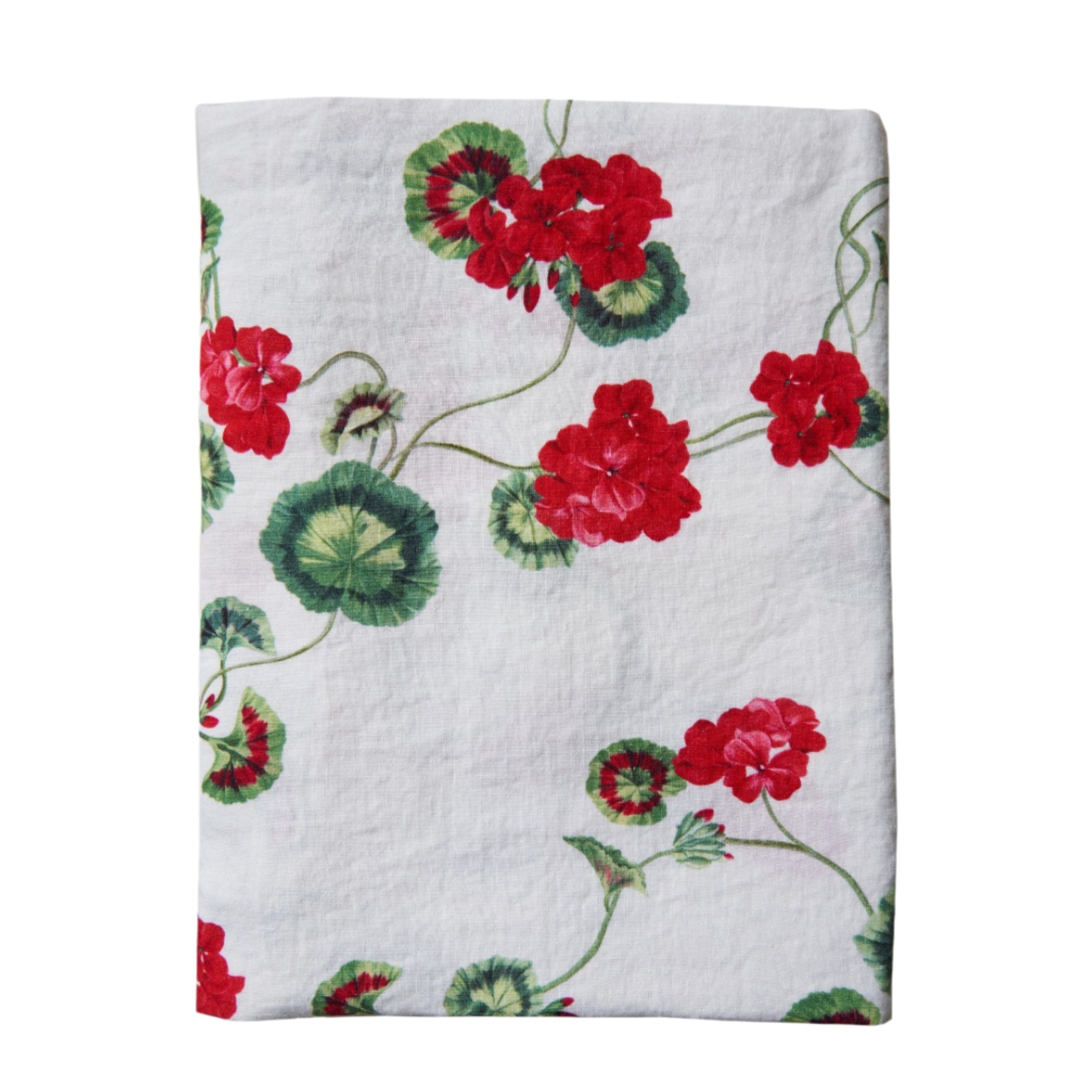 Geranium Linen Tablecloth