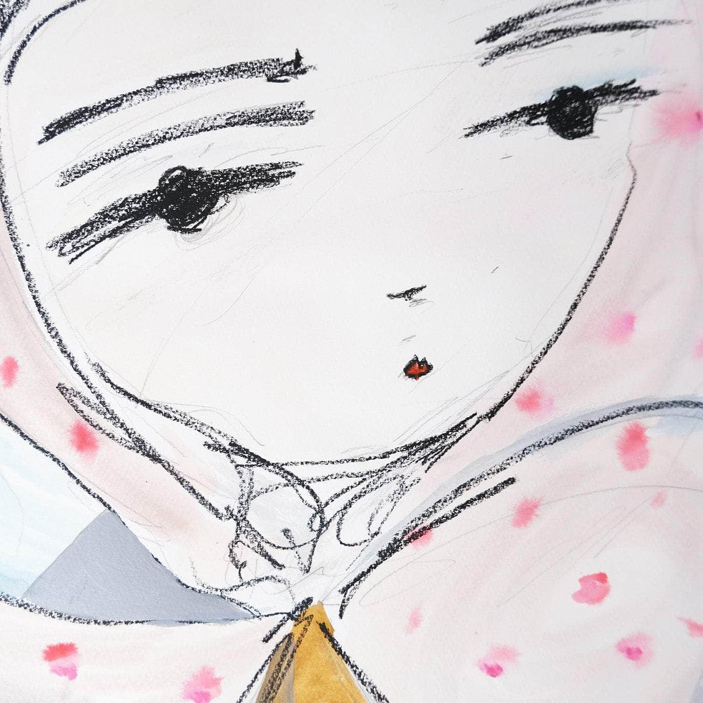 Girl in the Wind - Original Art Work