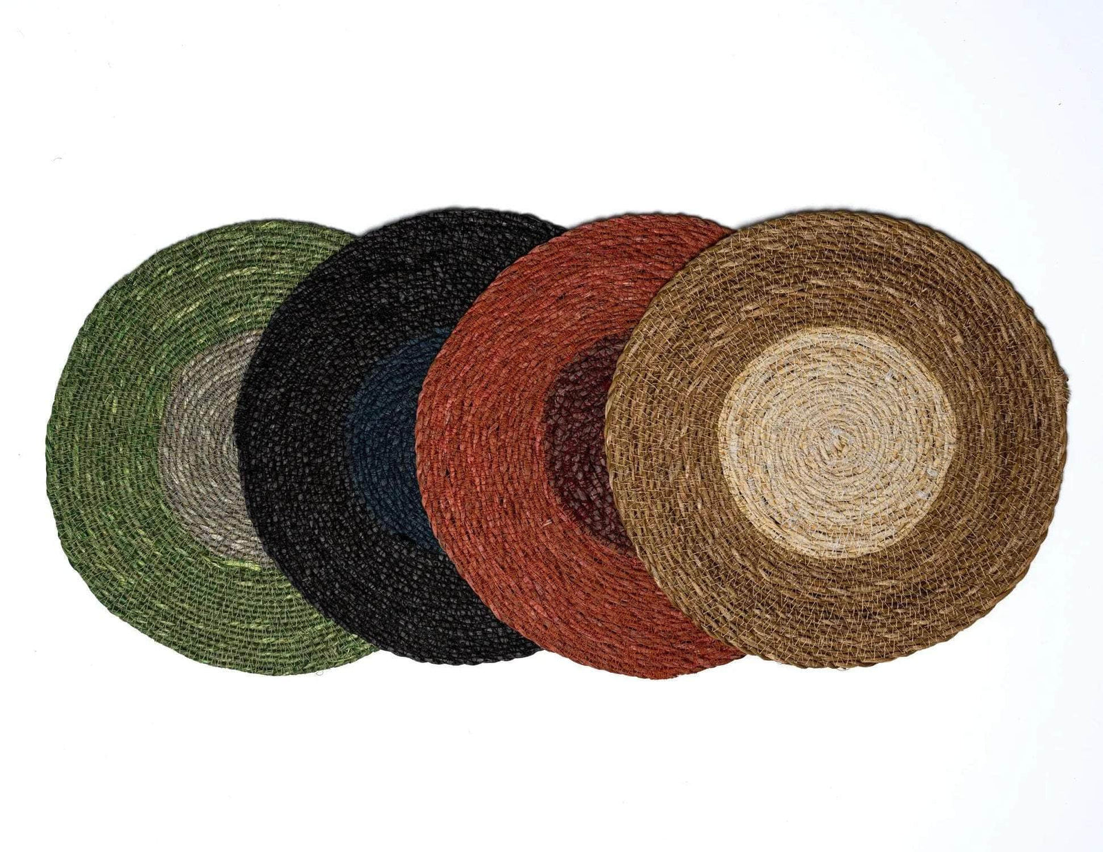 Seagrass Placemats Set of 2 - Warm Natural / White