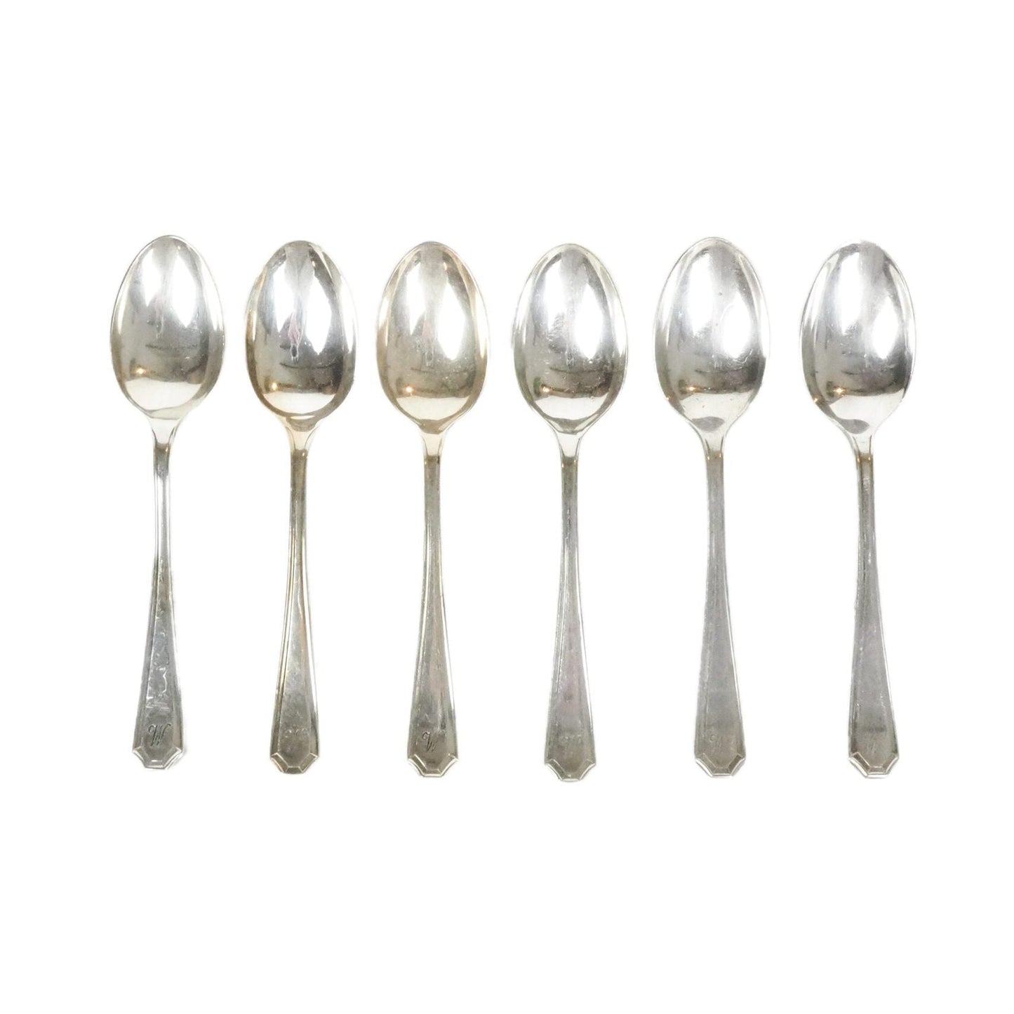 6 Vintage Silver Plate Teaspoons