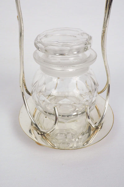 Glass and Silver Plate Preserve Jar