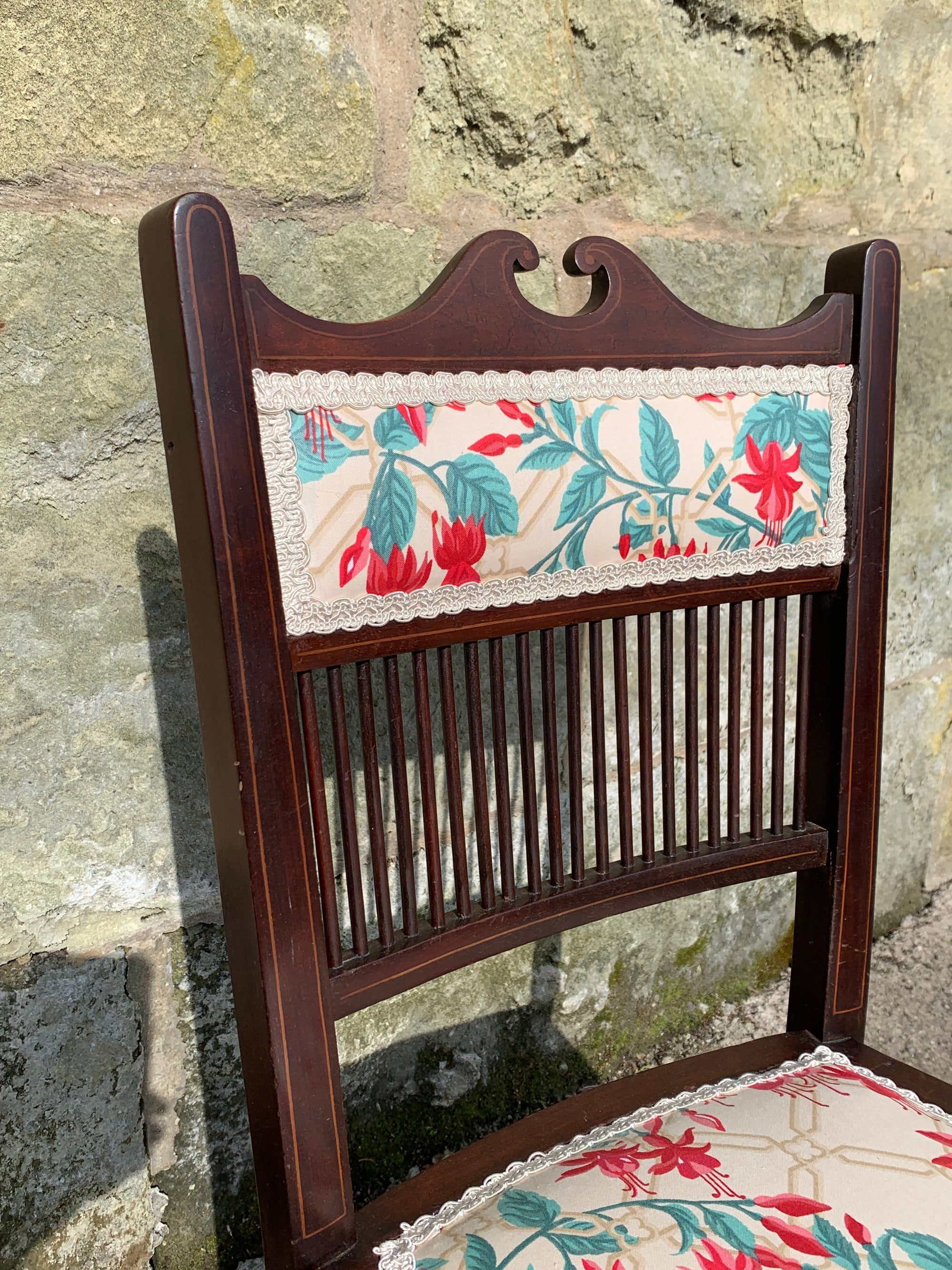 SASHA – Edwardian Children's Chair with Vintage Laura Ashley Fabric