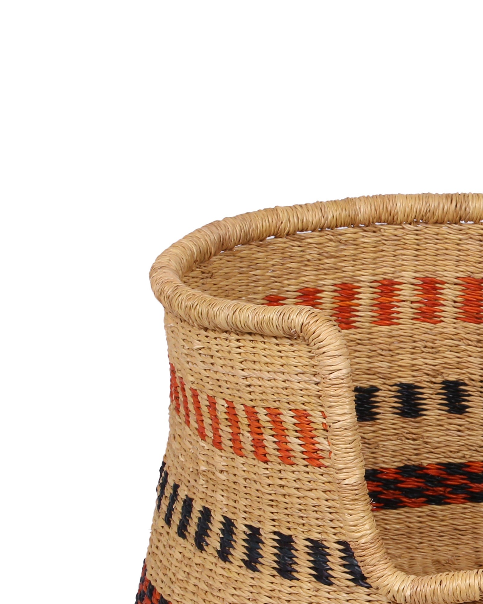 OKRAMAN: Burnt Orange and Black Dog Basket - Medium