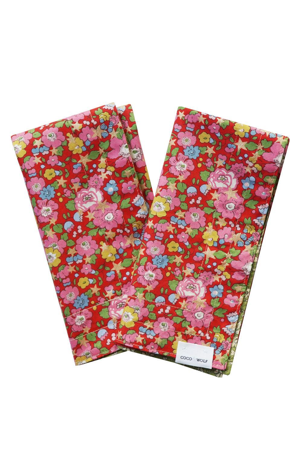 Reversible Stitch Napkin Set made with Liberty Fabric BETSY STAR & CAPEL