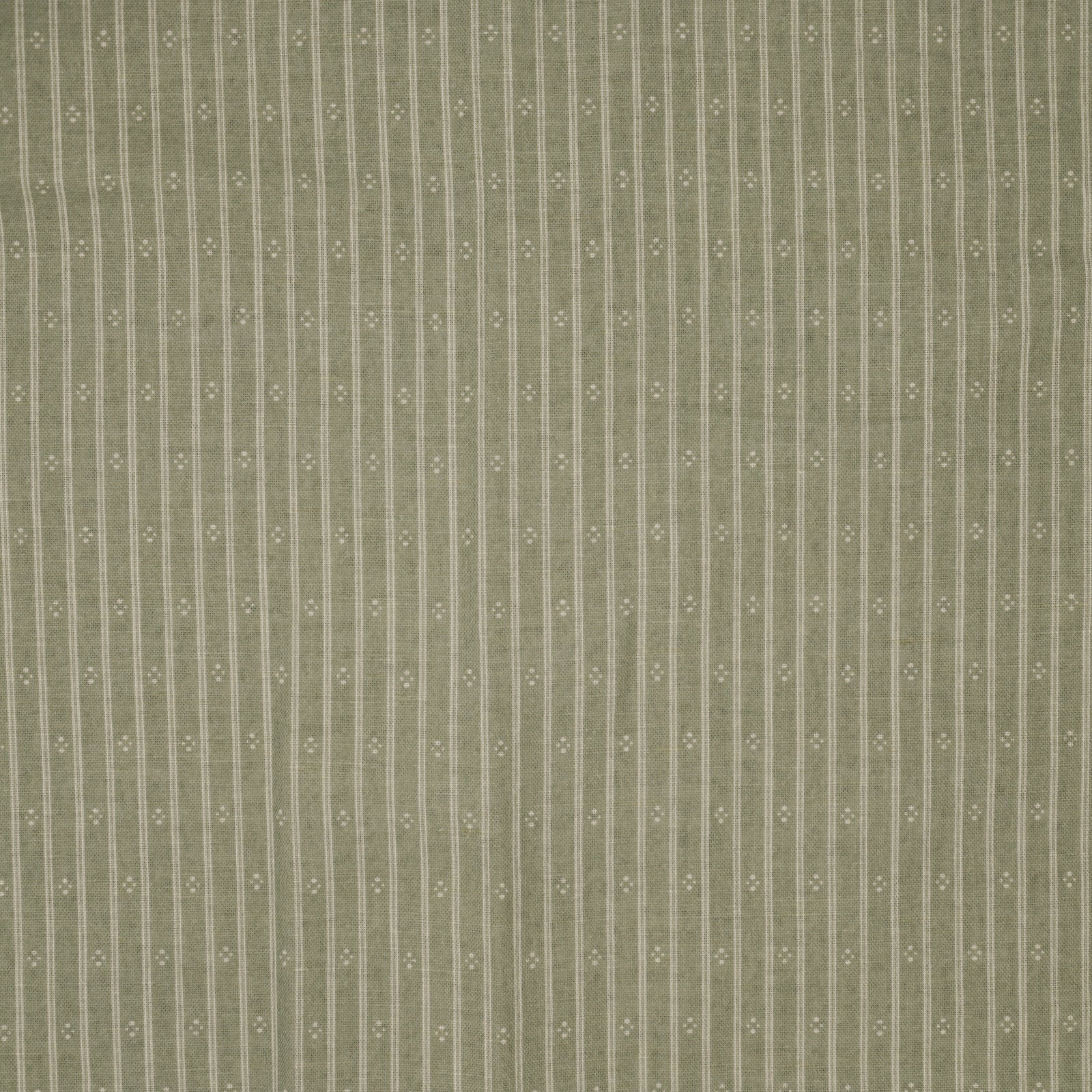 Ticking Stripe Fabric - Alpine Green