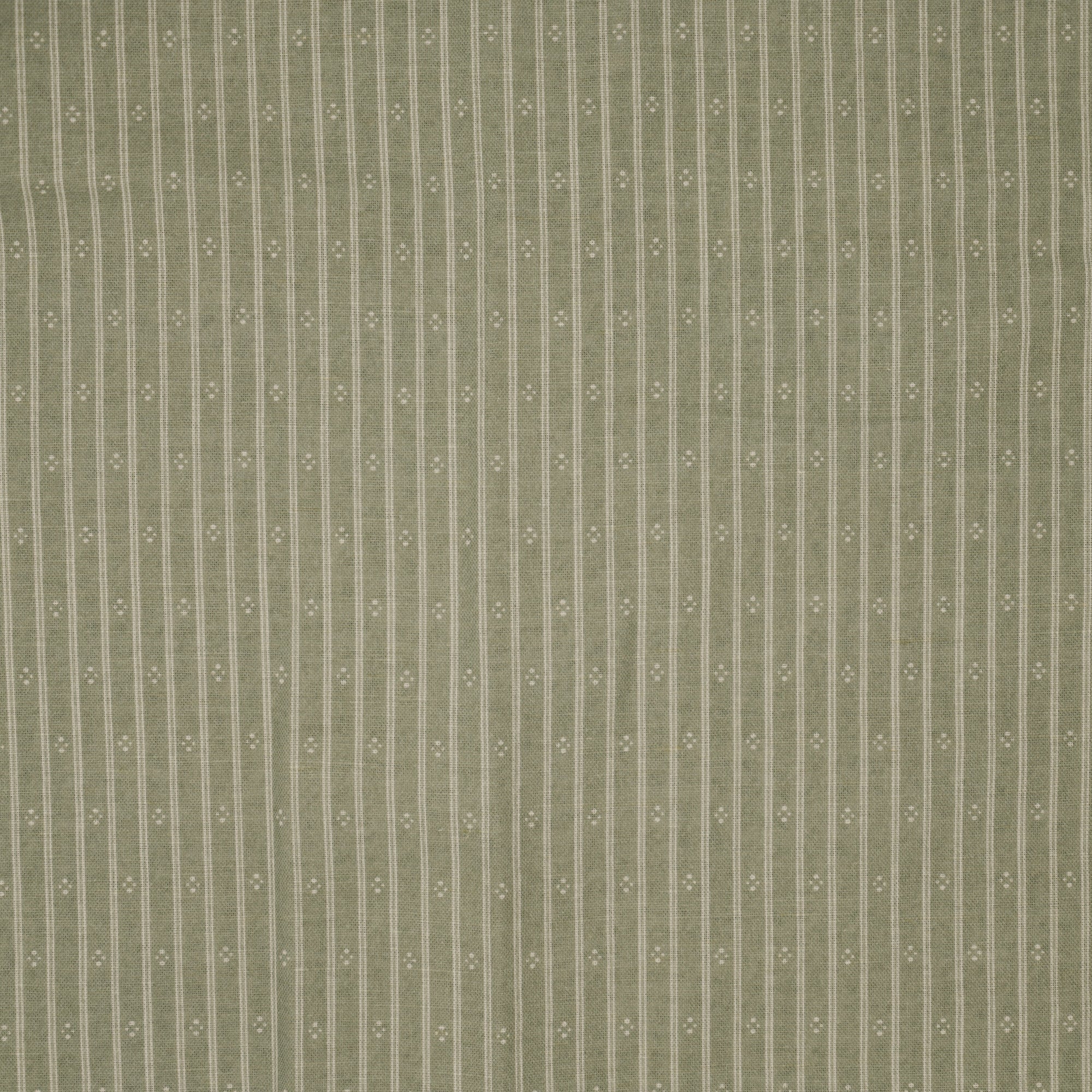 Ticking Stripe Fabric - Alpine Green
