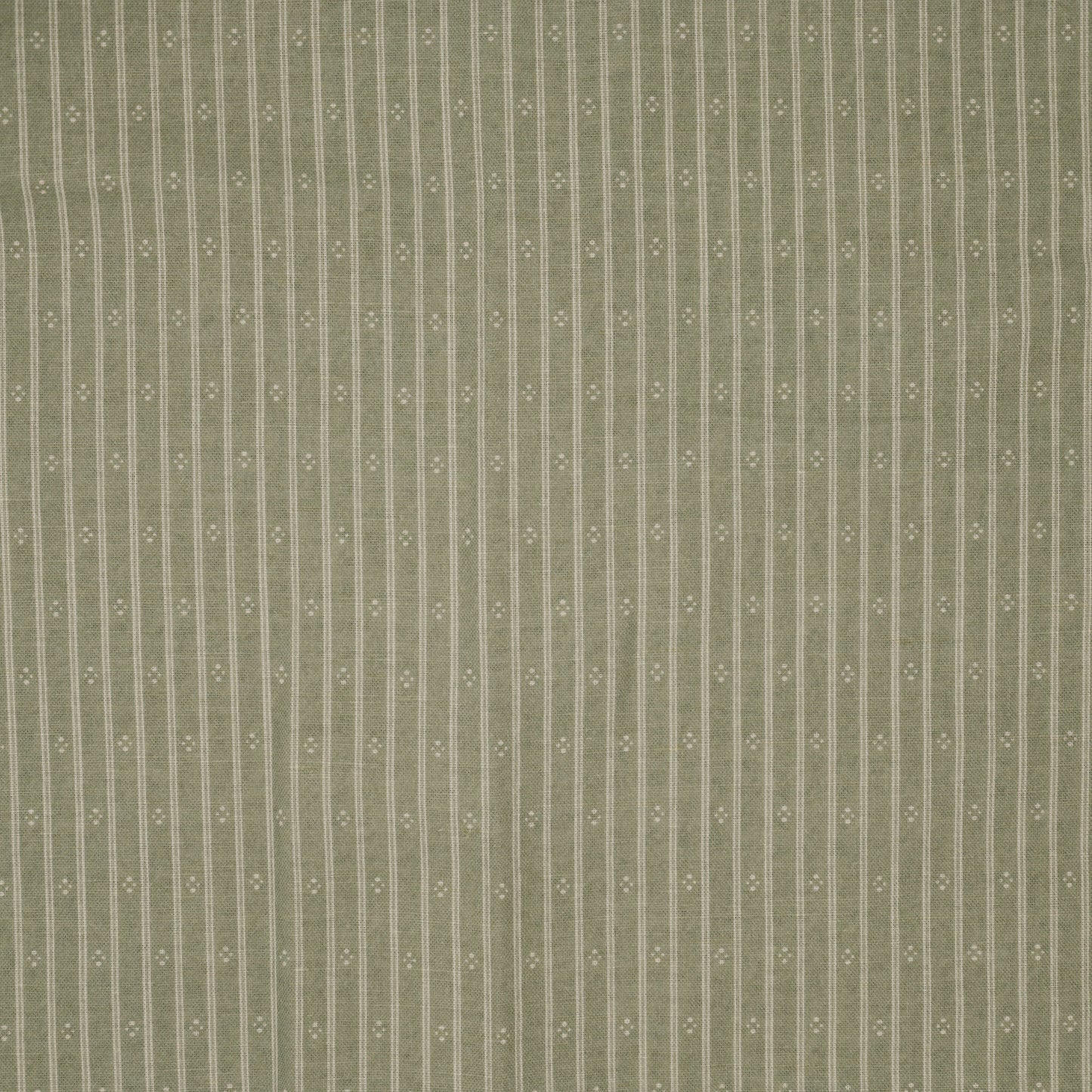 Ticking Stripe Fabric - Alpine Green