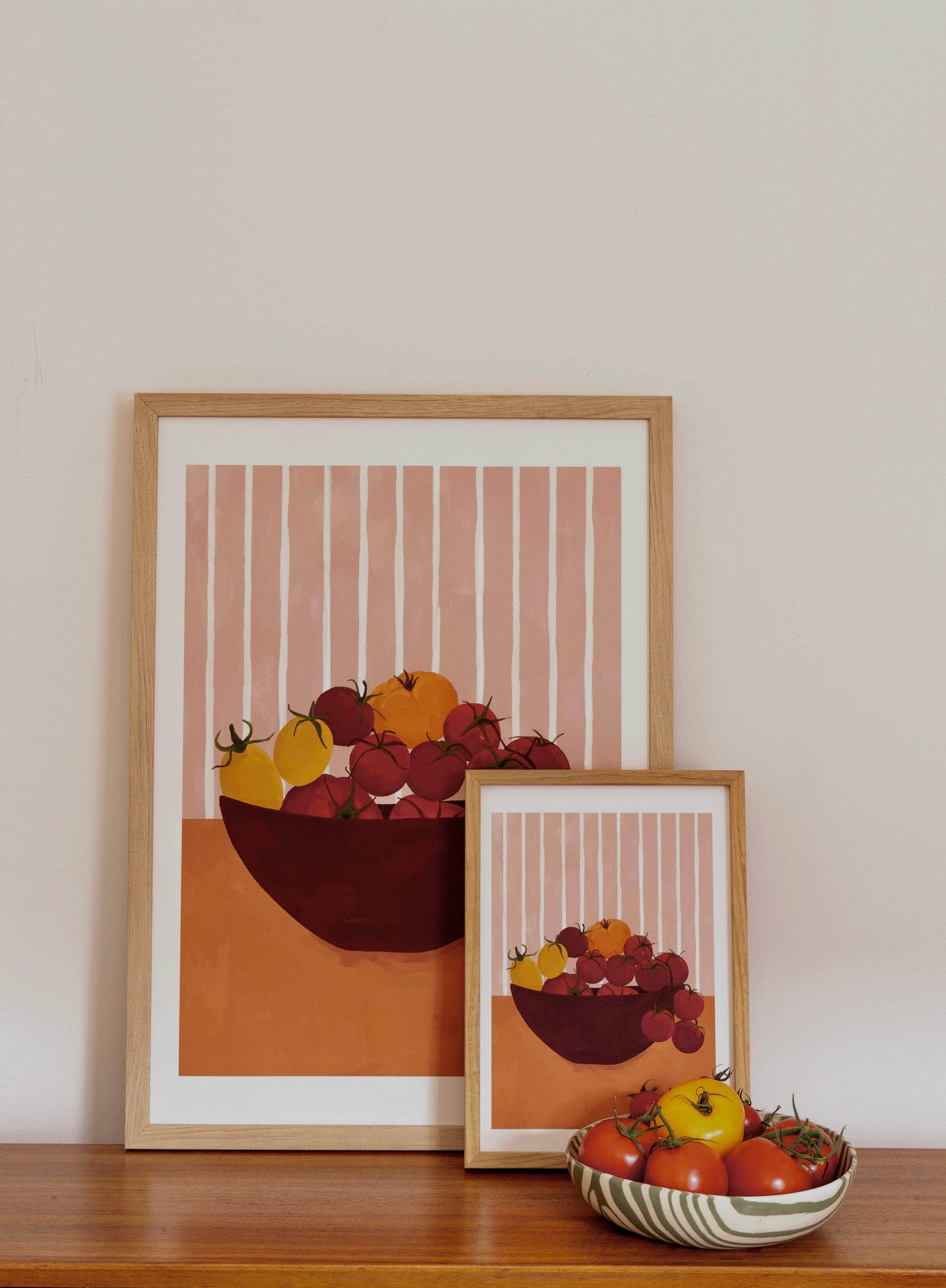 Tomatoes In Red Bowl Print