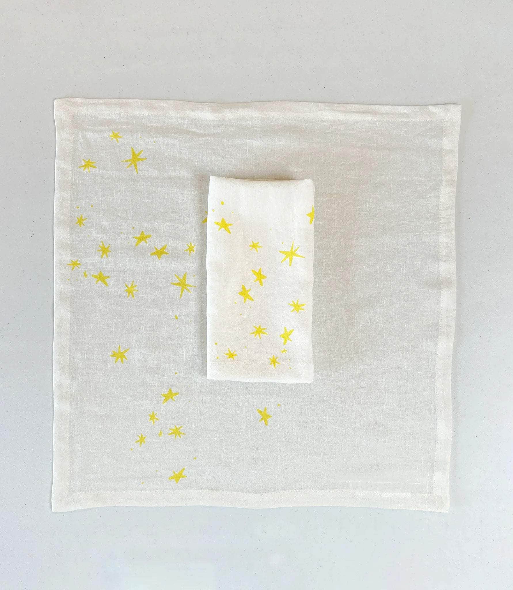Stars Napkins in White (Set of 4)