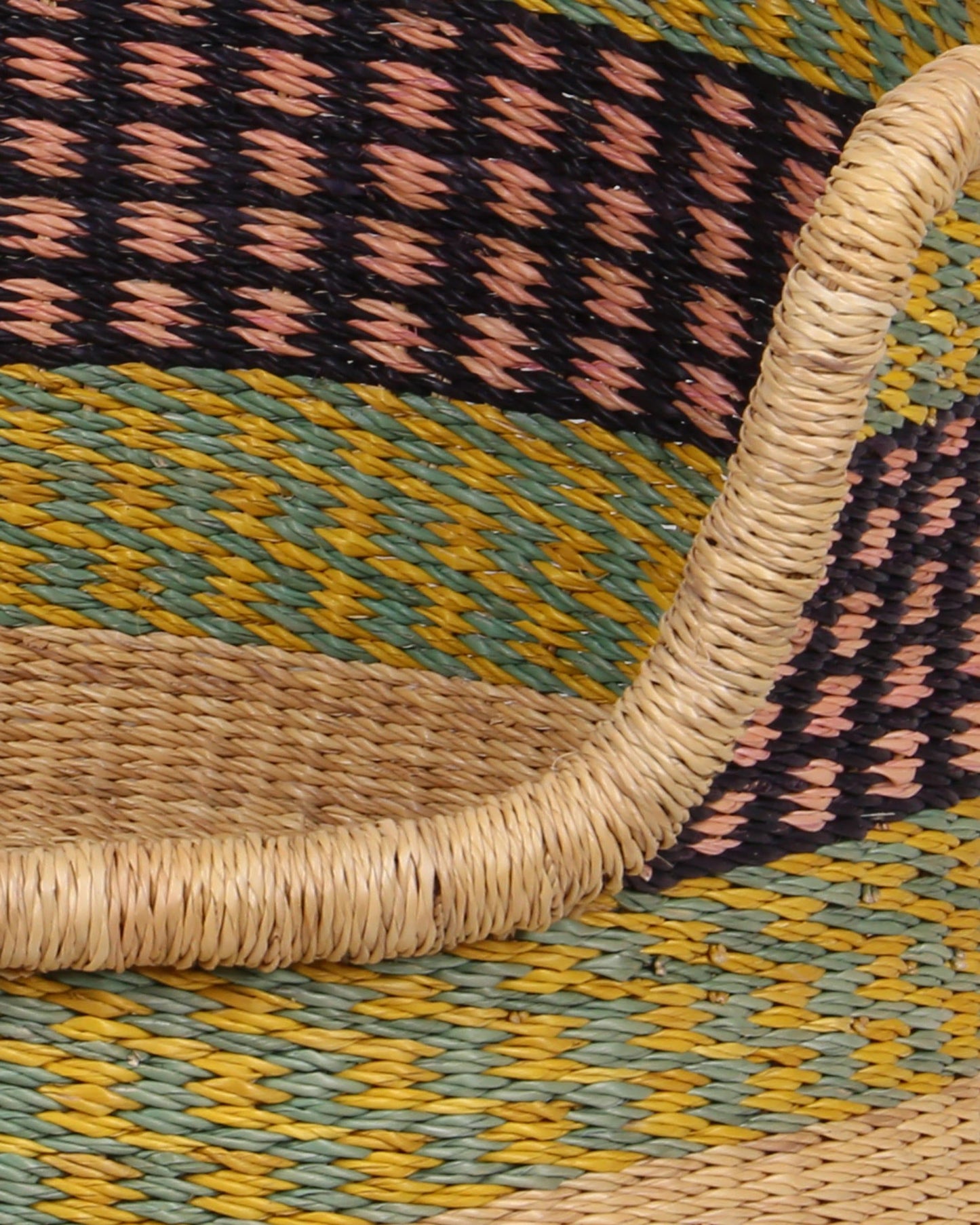 AKOKO: Turquoise, Yellow and Pink Dog Basket - Medium