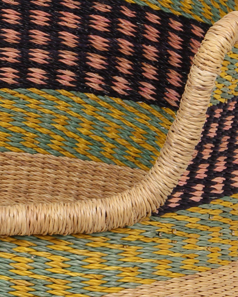 AKOKO: Turquoise, Yellow and Pink Dog Basket - Medium