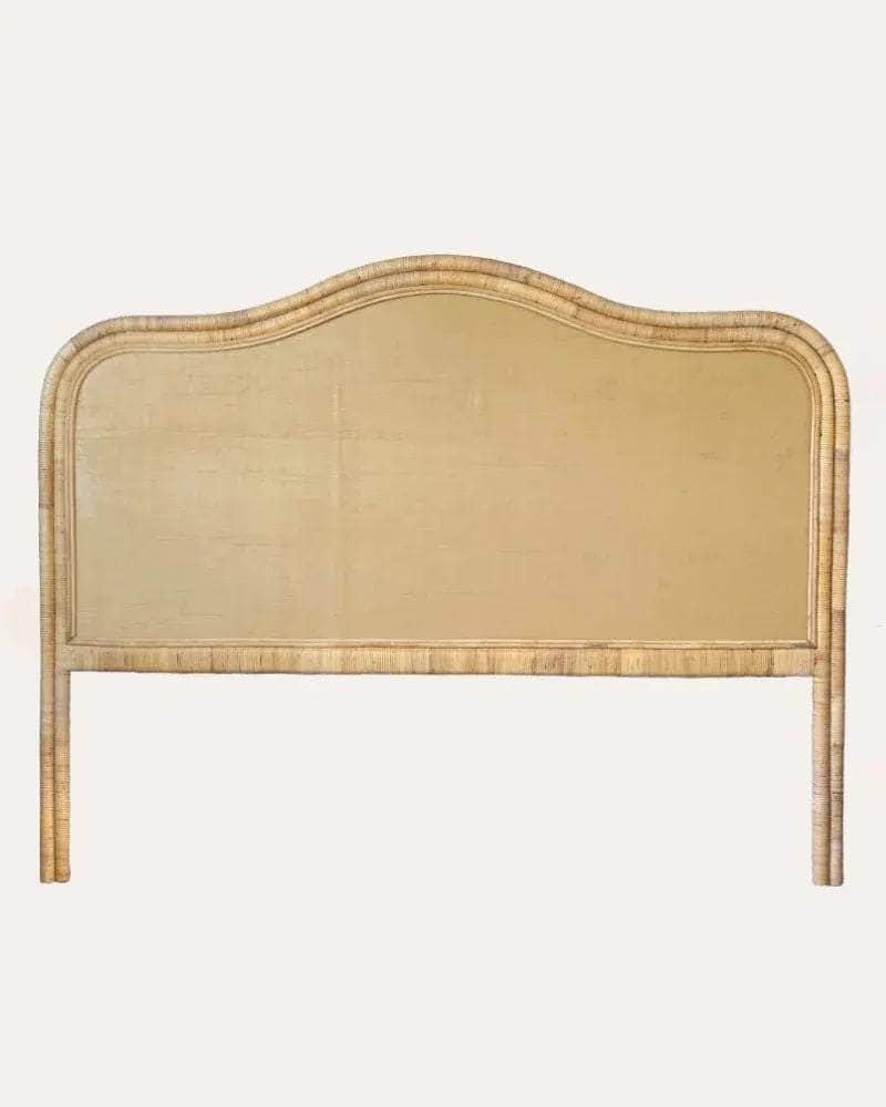 Super King Rattan Headboard - Blue