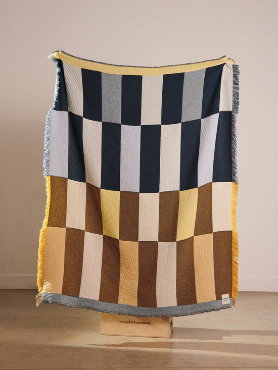 Dash Blanket Teal + Yellow