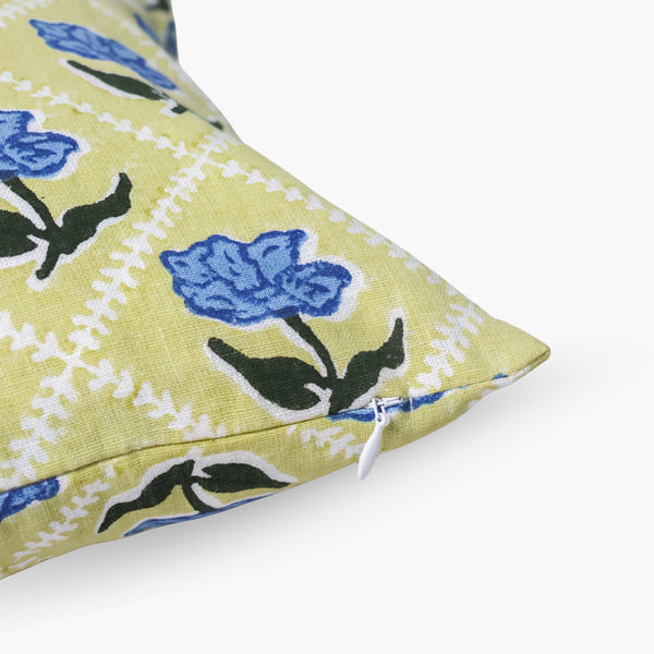 Noor Lumbar Throw Pillow Cover - Butter Yellow