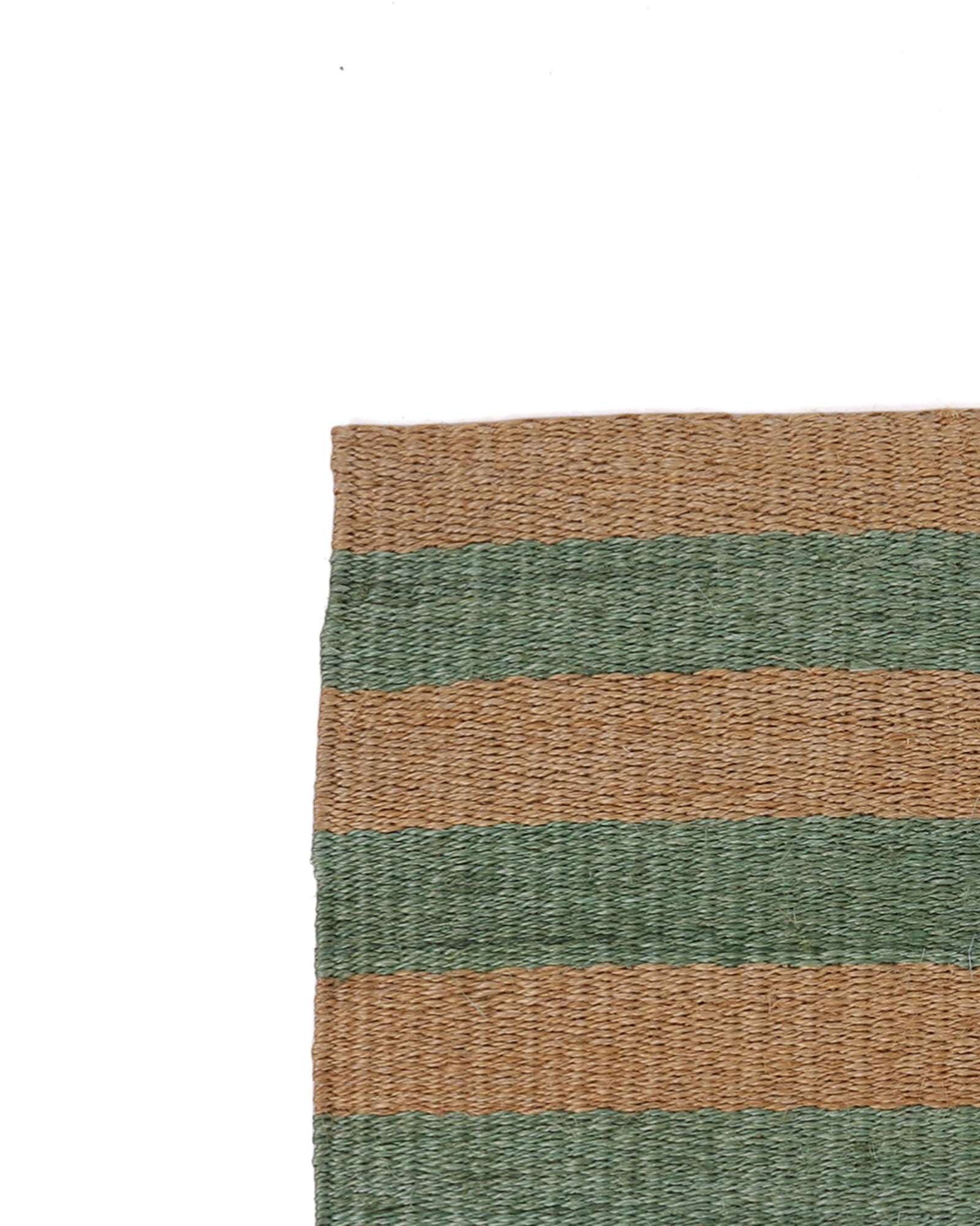 LENGO: Green & Brown Woven Sisal Doormat